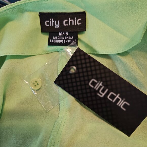 City Chic High Low Shear Top Size18/M - Picture 8 of 9